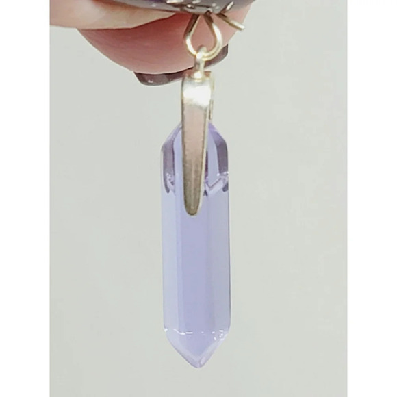 Alex and Ani Lavender Glass Pendant New in Box .925 Silver - Picture 6 of 6